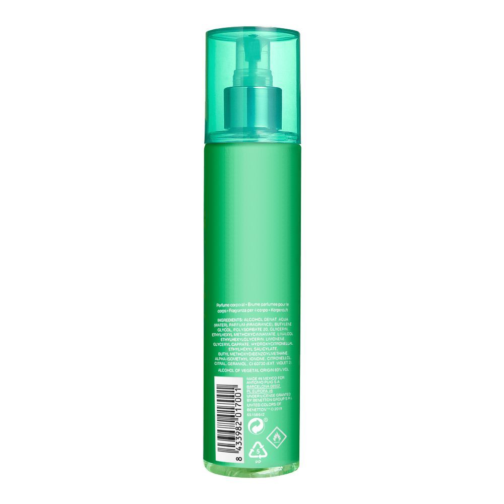 United Colors of Benetton Happy Green Iris Perfumed Body Mist, 236ml - Image 2