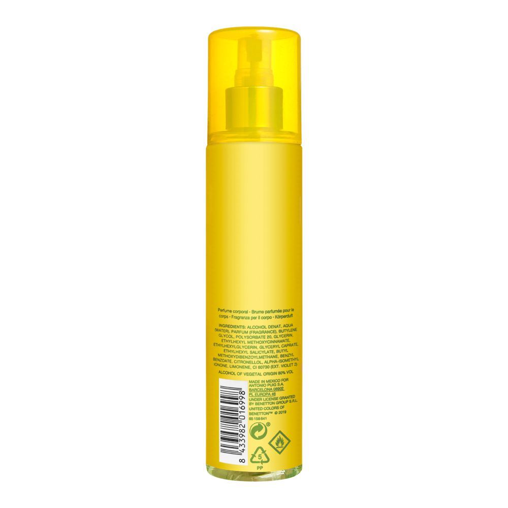 United Colors of Benetton Perfect Yellow Magnolia Perfumed Body Mist, 236ml - Image 2