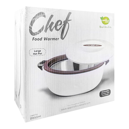 Appollo Chef Hot Pot, Large, Beige/Cream, 2000ml - Image 3