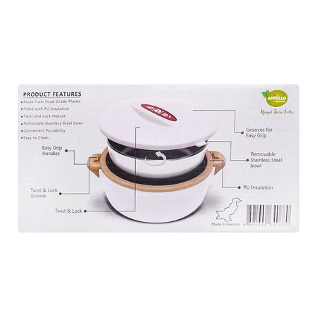 Appollo Chef Hot Pot, Large, Beige/Cream, 2000ml - Image 4