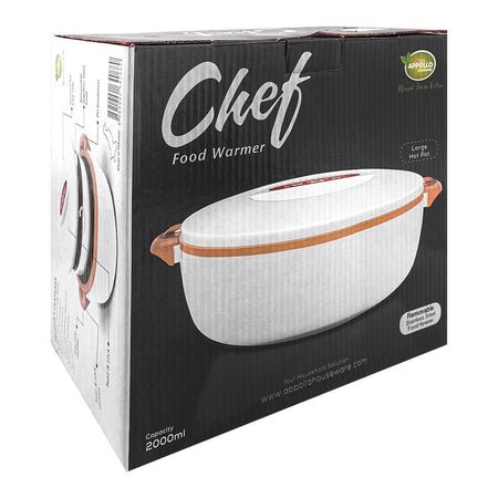 Appollo Chef Hot Pot, Large, Brown/Cream, 2000ml - Image 3