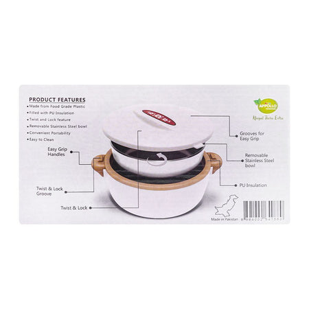 Appollo Chef Hot Pot, Large, Brown/Cream, 2000ml - Image 4