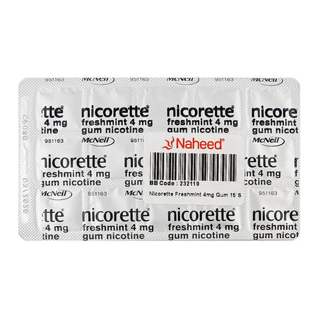 Nicorette Freshmint Nicotine Gum, 4mg, 15-Pack - Image 2