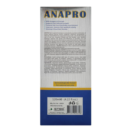 Derresthetic Pharma Anapro Hair Regrowth Shampoo, For Hair Loss, 120ml - Image 2