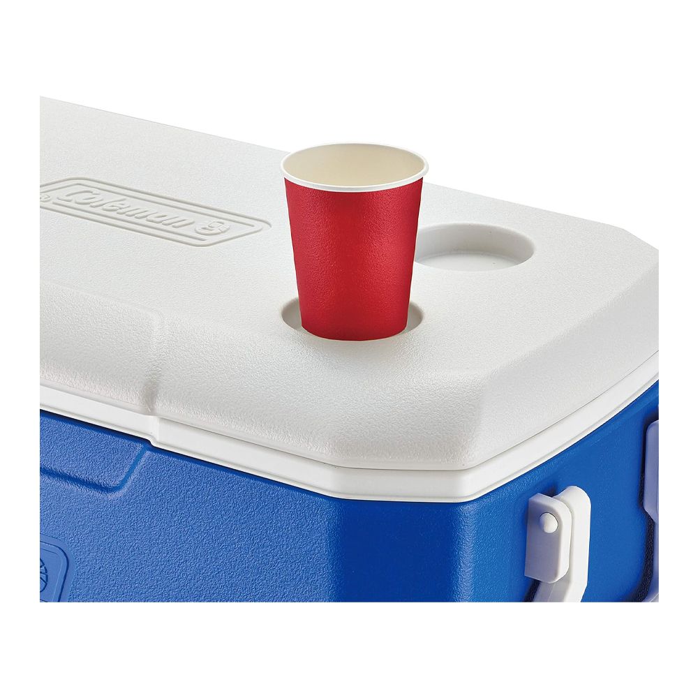 Coleman 48+5 Quart Combo Cooler, Portable Ice Box for Camping, Drinks & Picnics, Blue, 36078 - Image 5