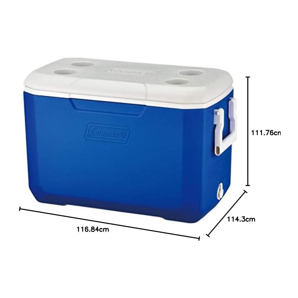 Coleman 48+5 Quart Combo Cooler, Portable Ice Box for Camping, Drinks & Picnics, Blue, 36078 - Image 7