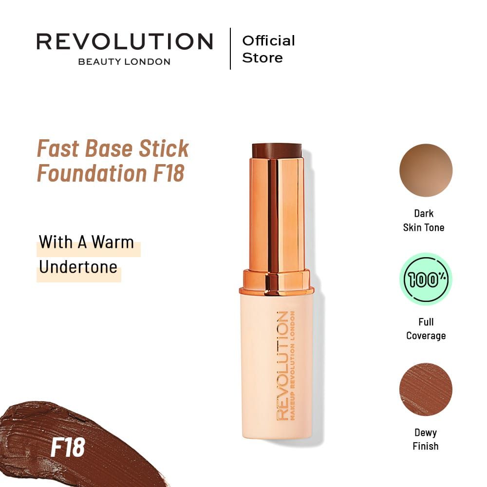 Makeup Revolution Fast Base Stick Foundation, F18 - Main Image