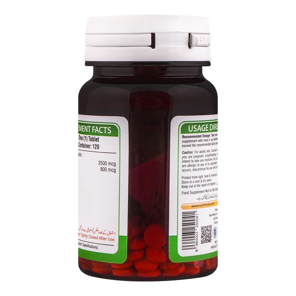 Nutrifactor Biotin Plus 2500 Mcg Food Supplement Tablet, 120-Pack - Image 2