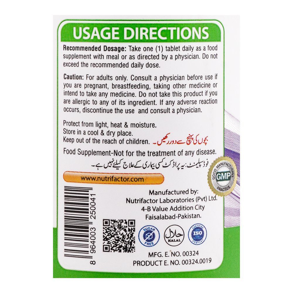 Nutrifactor Biotin Plus 2500 Mcg Food Supplement Tablet, 120-Pack - Image 3