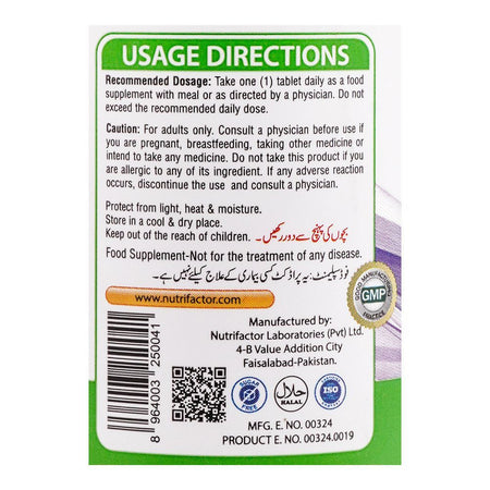 Nutrifactor Biotin Plus 2500 Mcg Food Supplement Tablet, 120-Pack - Image 3