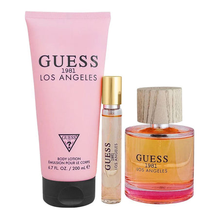 Guess 1981 Los Angeles Set Gift Set for Women, Eau De Toilette 100ml + Body Lotion 200ml + Travel Spray 15ml - Main Image