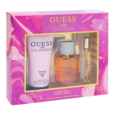 Guess 1981 Los Angeles Set Gift Set for Women, Eau De Toilette 100ml + Body Lotion 200ml + Travel Spray 15ml - Image 2
