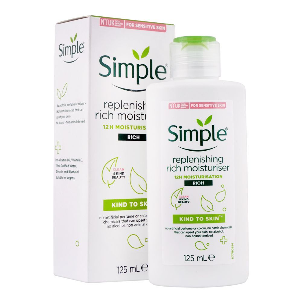 Simple Kind To Skin Replenishing Rich Moisturiser, 125ml - Main Image