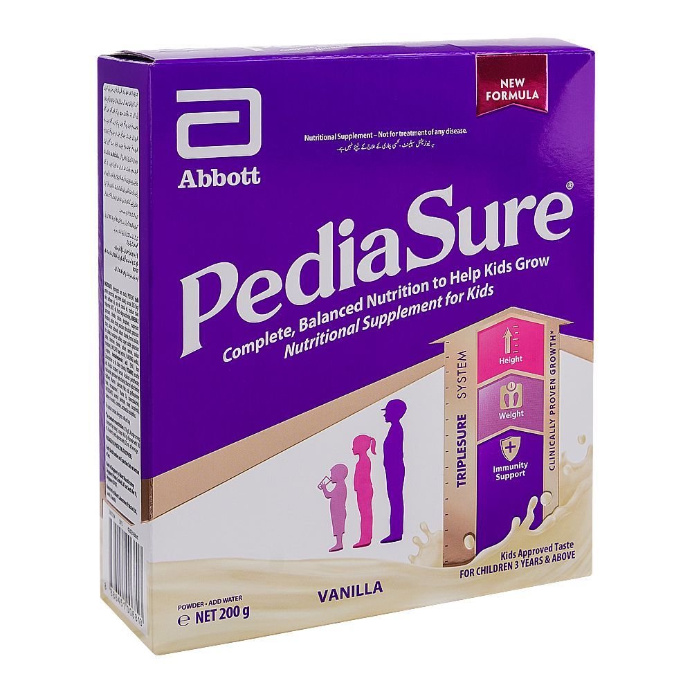 Pediasure Complete Vanilla Triple sure Powder, For Kids 3 Years & Above, 200g - Main Image