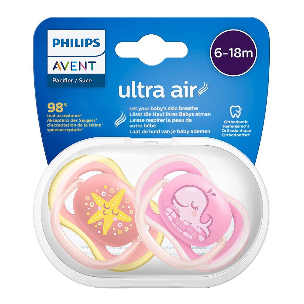 Avent Ultra Air Soothers, 2-Pack, 6-18m, SCF085/04 - Image 2