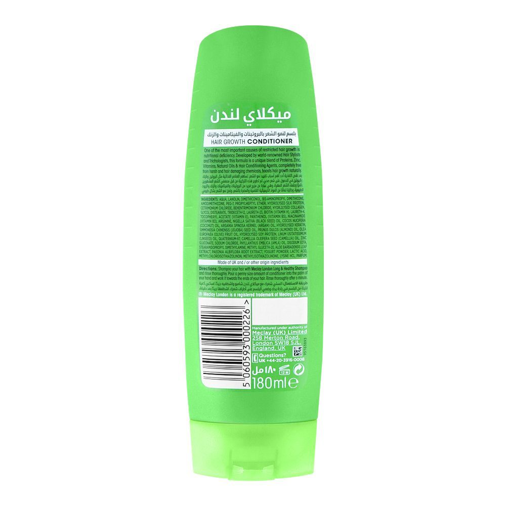 Meclay London Zinc Biotin Collagen Long & Healthy Conditioner, 180ml - Image 2