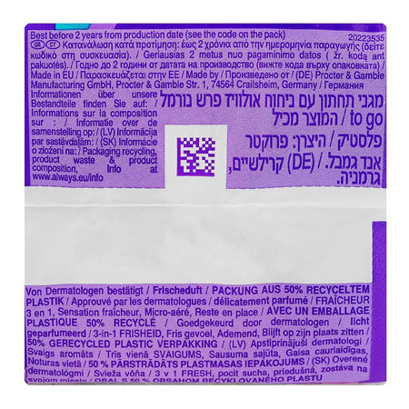 Always Daily Fresh Scent To Go Panty Liners, Normal, 20-Pack - Image 4