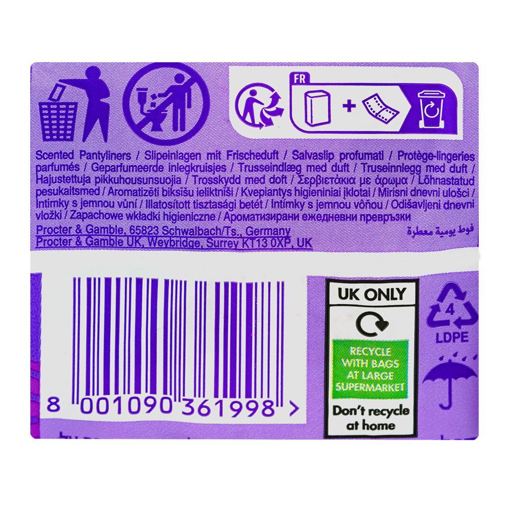 Always Daily Fresh Scent To Go Panty Liners, Normal, 20-Pack - Image 5