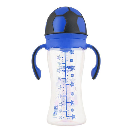 Baby World Contra Colic Wide Neck Feeding Bottle With Handle Blue, BW2031 - Main Image
