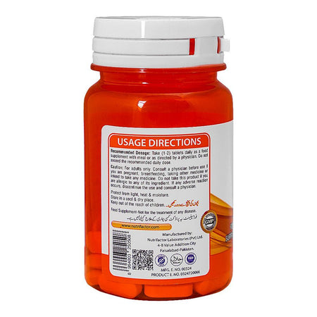 Nutrifactor Nutra-C 500 Plus Zinc Food Supplement Tablet, Maximum Immune Support, 30-Pack - Image 2