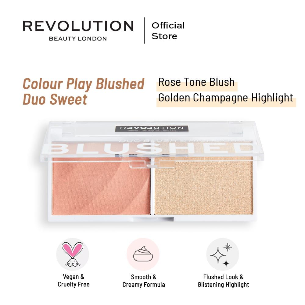 Makeup Revolution Blushed Duo Sweet 2-in-1 Blush Palette - Main Image