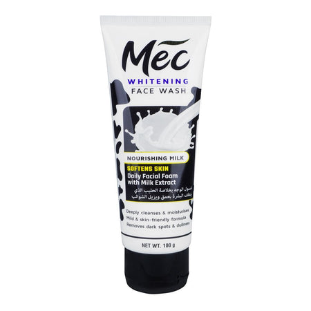 Mec Whitening Face Wash, Daily Facial Foam With Milk Extract, 100g - Main Image