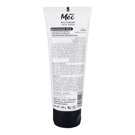 Mec Whitening Face Wash, Daily Facial Foam With Milk Extract, 100g - Image 2