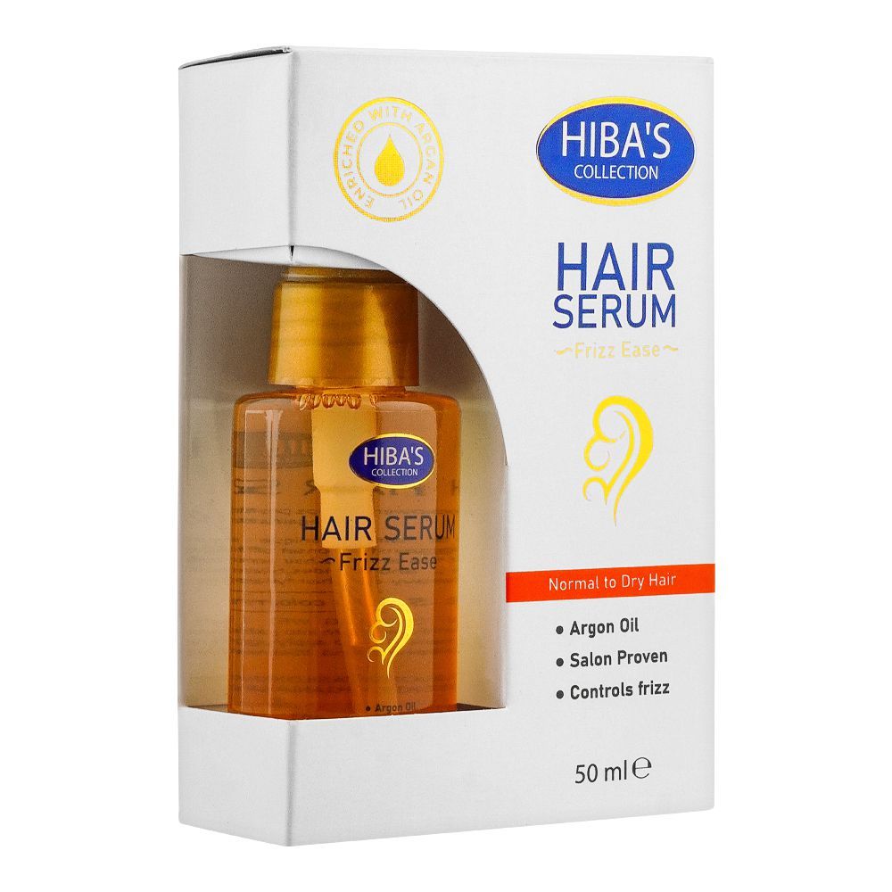 Hiba's Collection Frizz Ease Normal To Dry Hair Serum, For Normal To Dry Skin, 50ml - Main Image