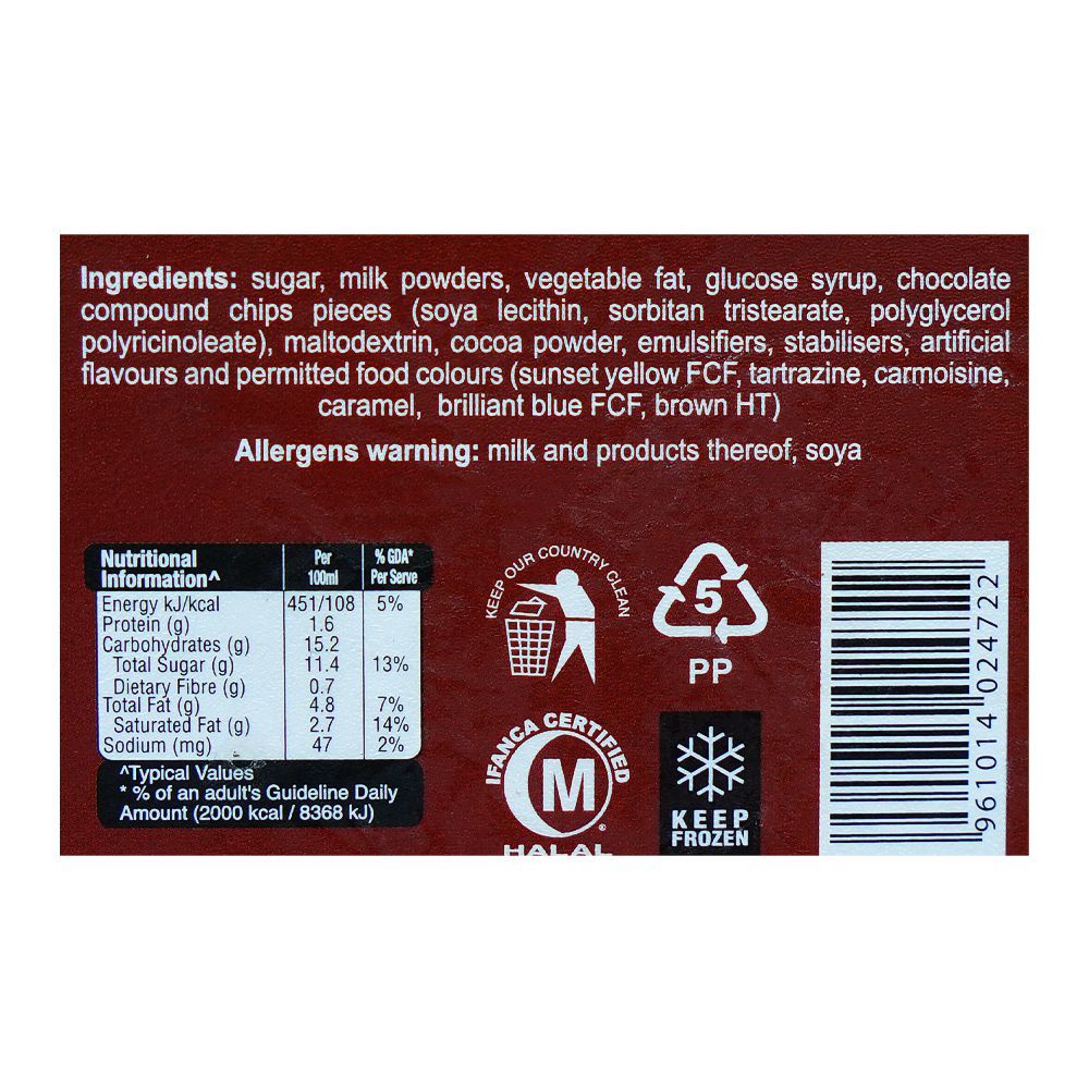 Walls Double Chocolate Family Pack, Frozen Dessert, 4500ml - Image 3