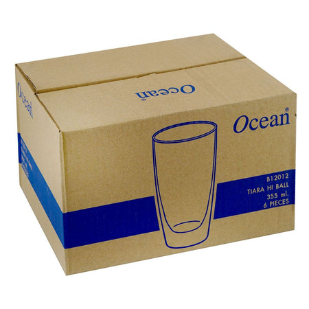 Ocean Tiara Hi Ball Glass Set, 355ml Each, 6-Pack, B12012 - Image 2