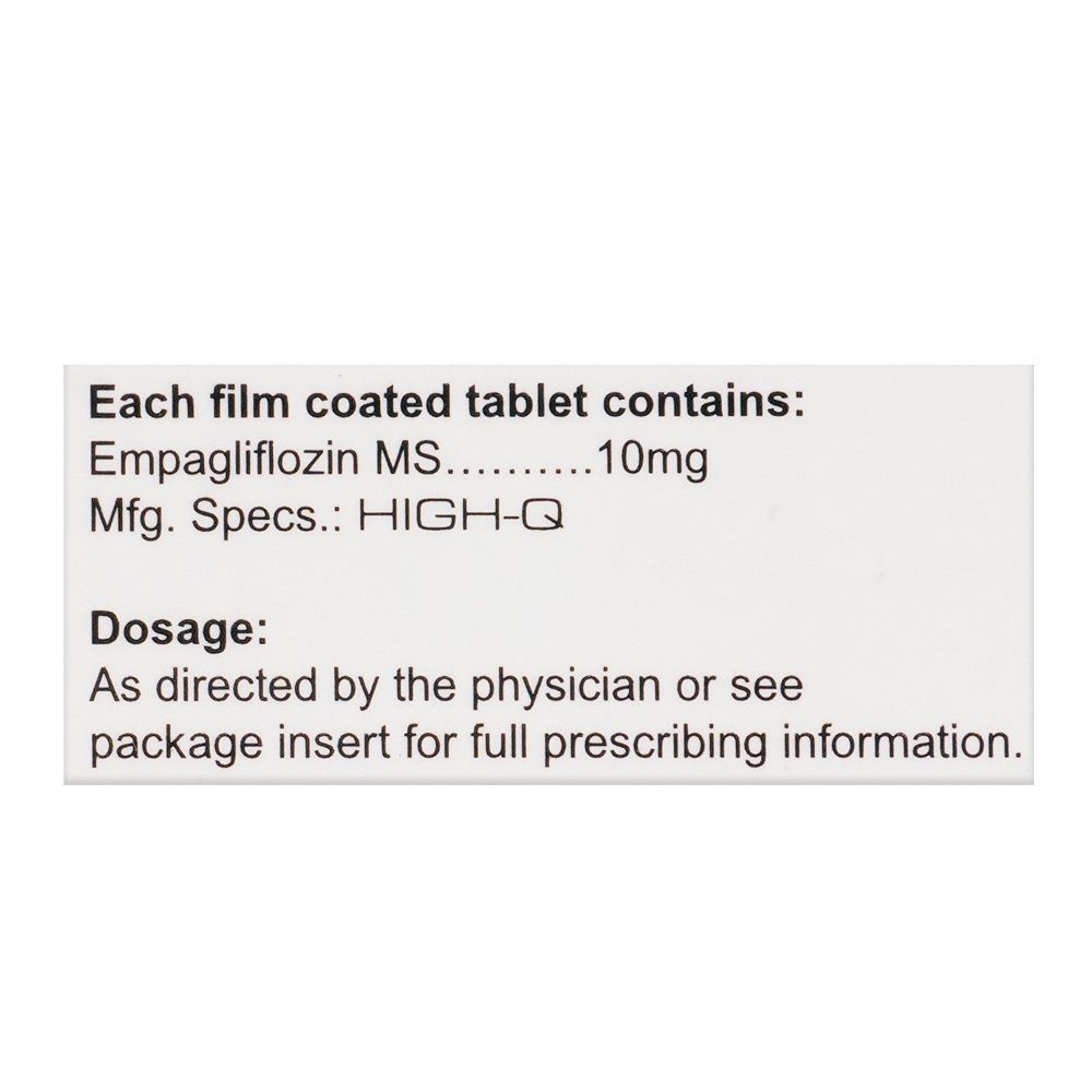 High-Q Pharmaceuticals Empagli Tablet, 10mg, 14-Pack - Image 4