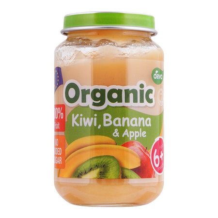 Deva Organic Kiwi, Banana & Apple Baby Food, No Added Sugar, 6+, 190g - Main Image
