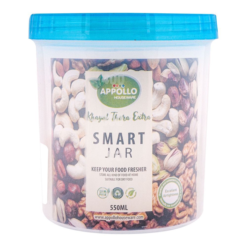 Appollo Smart Jar Medium, Turquoise, 500ml - Main Image