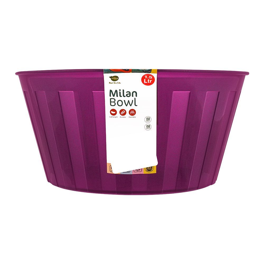 Appollo Milan Bowl, Purple, 1.5 Liters - Main Image