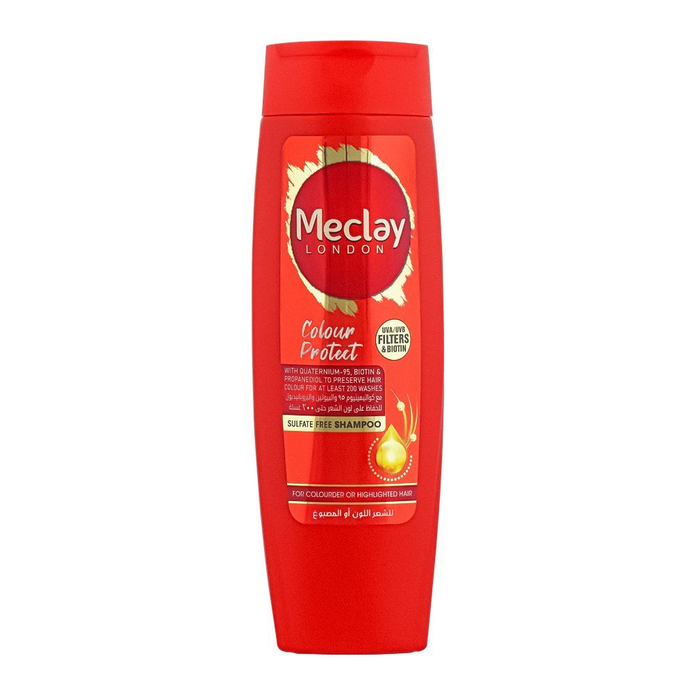 Meclay London Colour Protect UVA/UVB Filters & Biotin Sulfate Free Shampoo, 185ml - Main Image