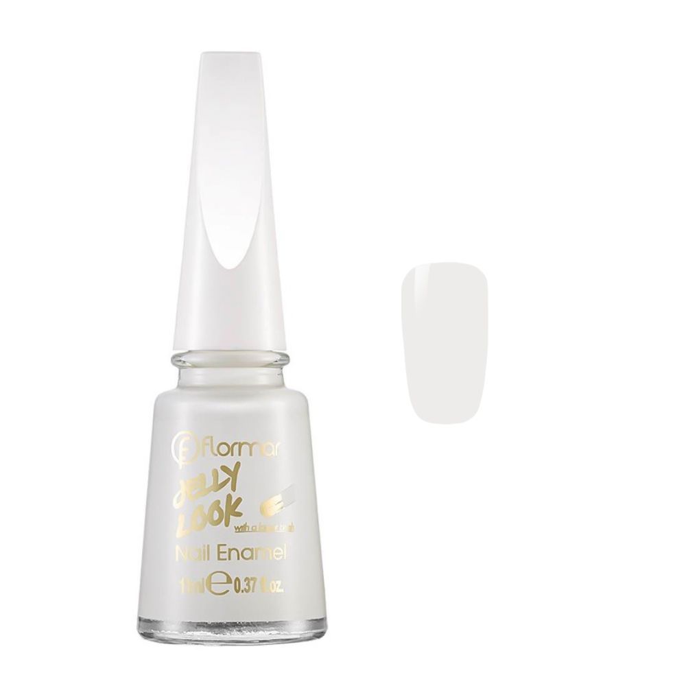 Flormar Jelly Look Nail Enamel, JL01, Pure Milk, 11ml - Main Image