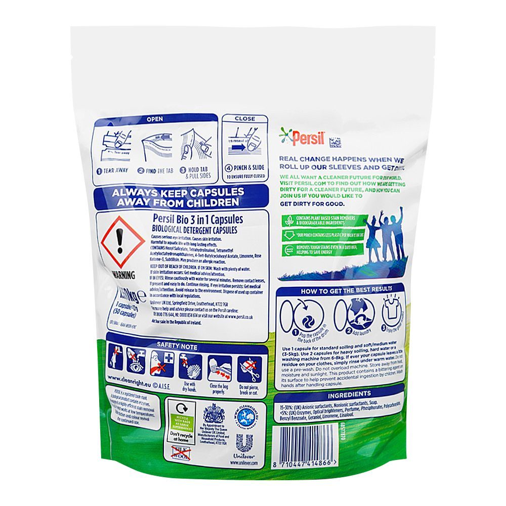Persil 3in1 Bio Capsules 50-Pack, 1.350kg - Image 2