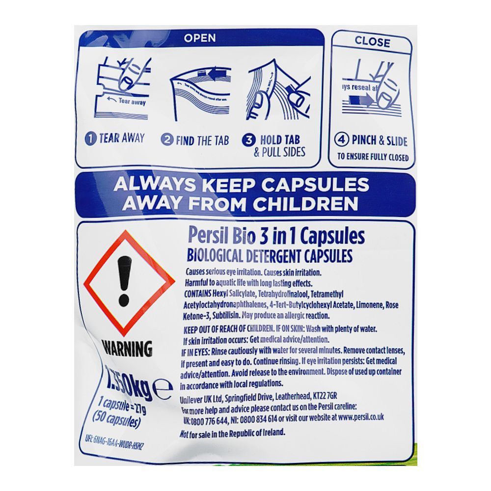 Persil 3in1 Bio Capsules 50-Pack, 1.350kg - Image 3