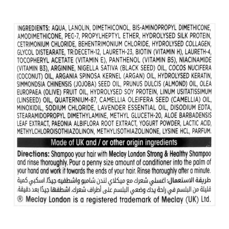 Meclay London Strong & Healthy Hair Nanomax Treatment Conditioner, 180ml - Image 3