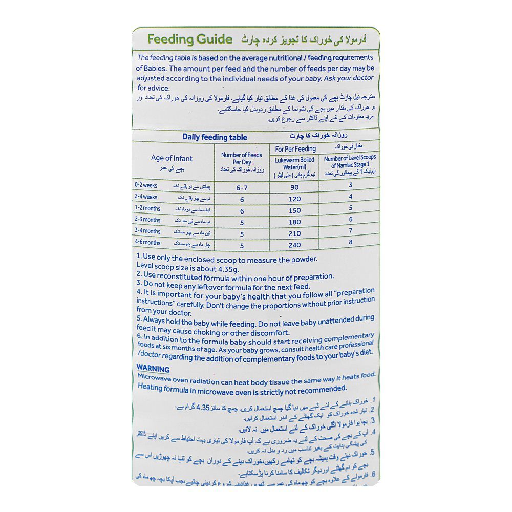 Namlac 1 Infant Formula, From Birth To 6 Months, 400g Tin - Image 4