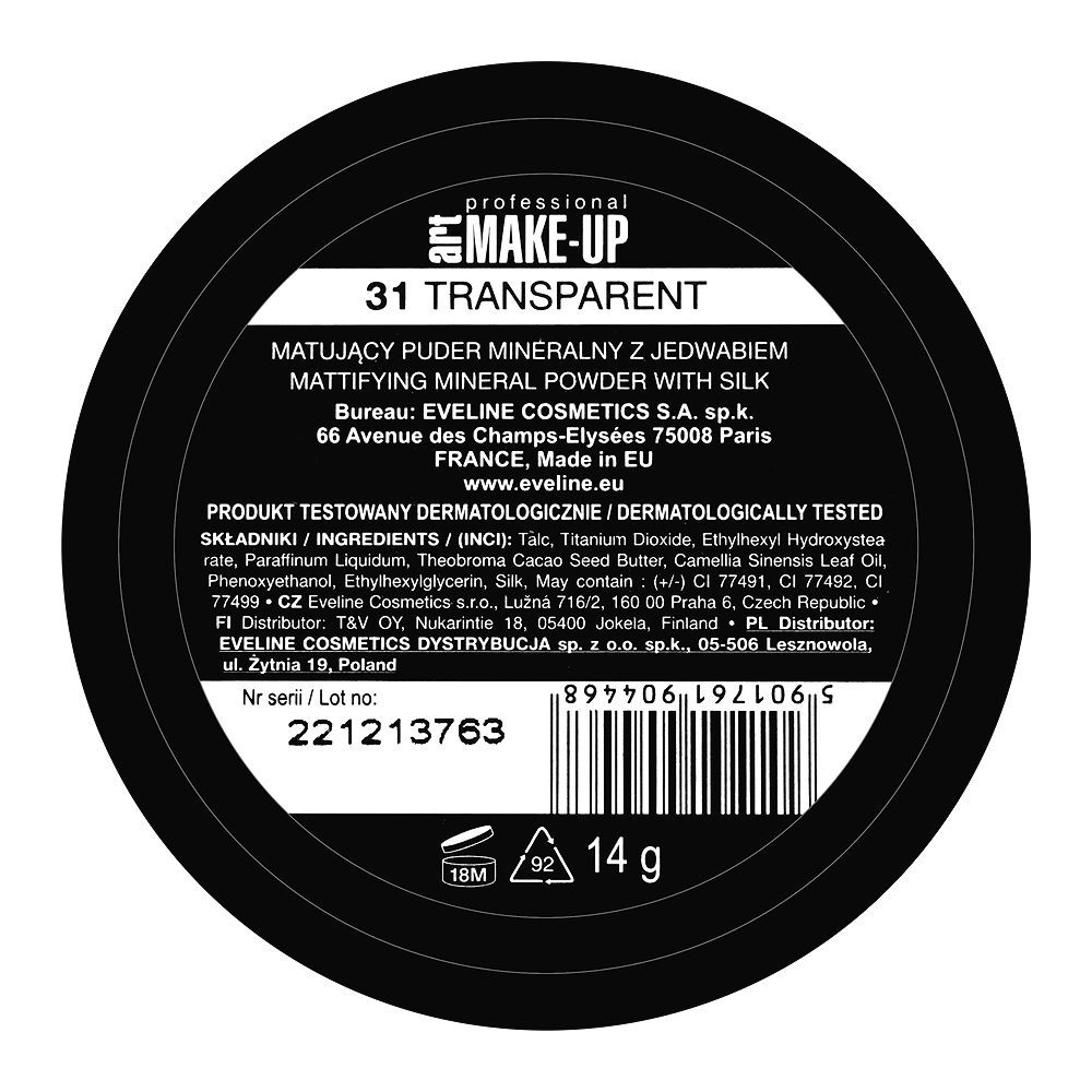 Eveline Anti-Shine Complex Pressed Powder, 31, Transparent - Image 2