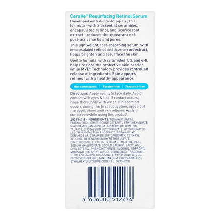 CeraVe Resurfacing Retinol Serum, For Post-Acne Skin, 30ml - Image 3