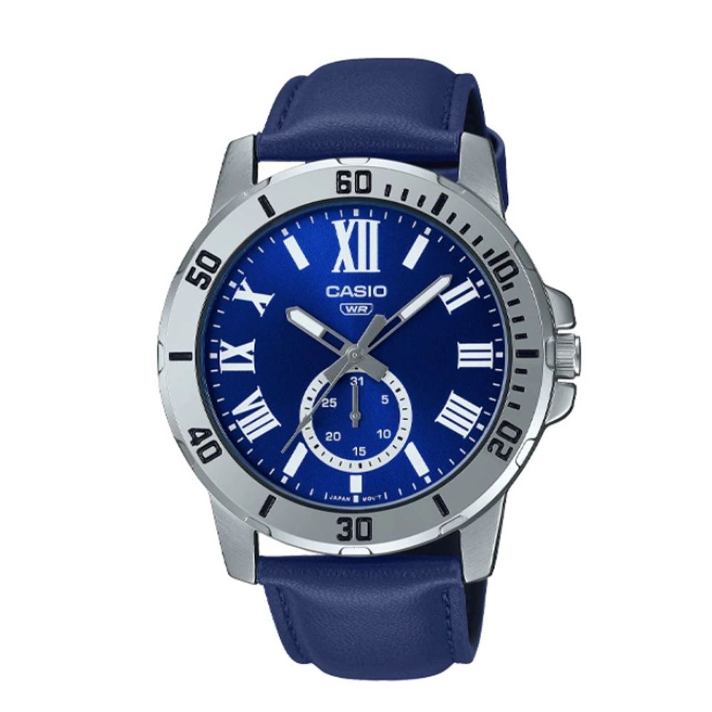 Casio Men's Band Chronograph Watch, MTP-VD200L-2BUDF - Main Image