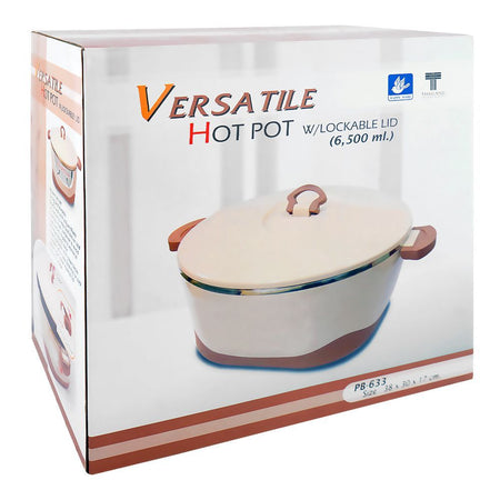 Happy Ware Hot Pot With Lockable Lid, 38 x 30 x 17cm, 6500ml, Beige, SU-633 - Image 4