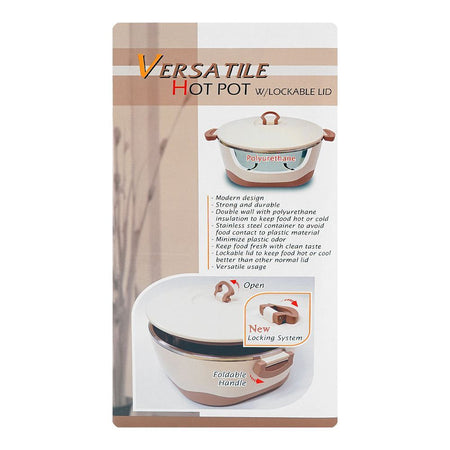 Happy Ware Hot Pot With Lockable Lid, 38 x 30 x 17cm, 6500ml, Beige, SU-633 - Image 6