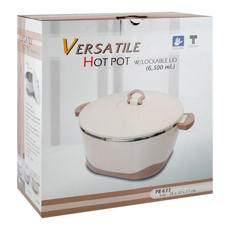 Happy Ware Hot Pot With Lockable Lid, 38 X 30 X 17cm, 6500ml, Brown, SU-633 - Image 9