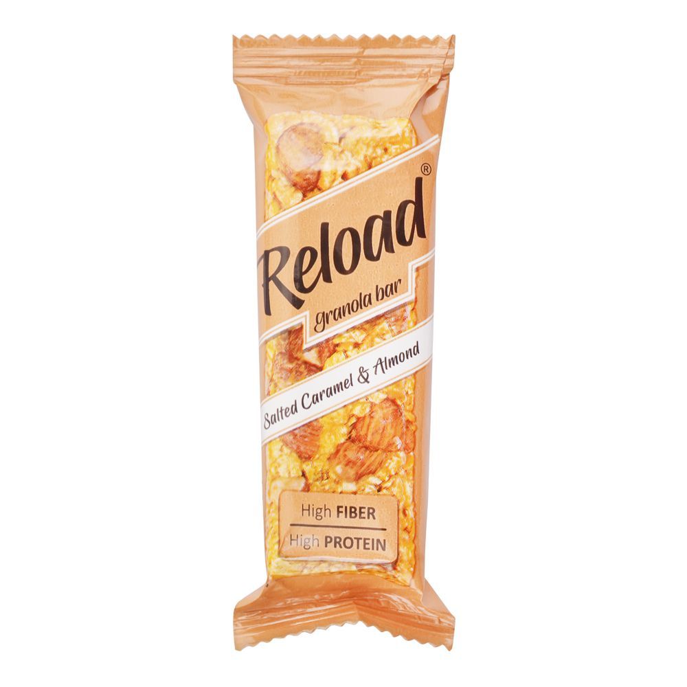 Reload Salted Caramel & Almond Granola Bars, 40g - Main Image