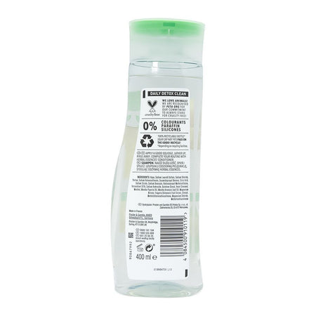 Herbal Essences Daily Detox Clean Golden Raspberry & Mint Essences Shampoo, For All Hair Types, 0% Colourants, Paraffin, Silicones, Cruelty-Free, 400ml - Image 2