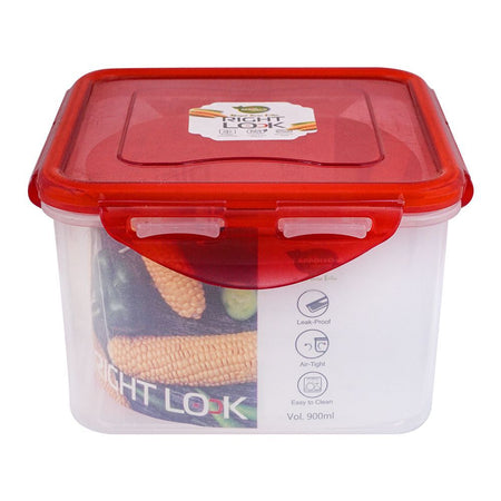 Appollo Right Lock Food Keeper, Large, Red, 600ml - Main Image