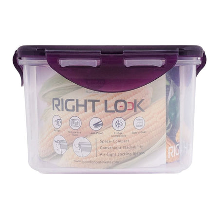 Appollo Right Lock Food Keeper, Large, Purple, 900ml - Image 3